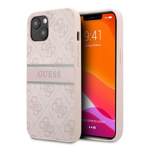 Futrola - maska Guess Stripe za iPhone 13 6.1 roze (GUHCP13M4GDPI).