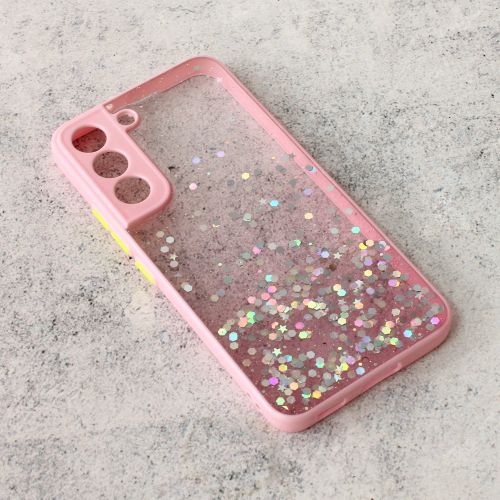 Futrola - maska Frame Glitter za Samsung G901B Galaxy S22 roze.