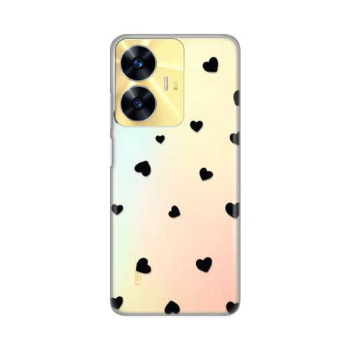 Silikonska futrola - maska print Skin za Realme C55 Hearts.