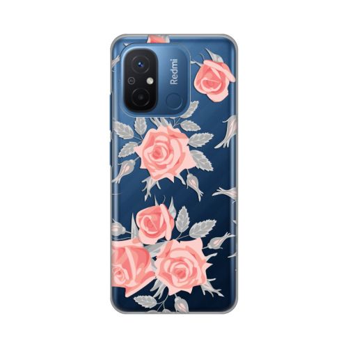 Silikonska futrola - maska print Skin za Xiaomi Redmi 12C Elegant Roses.