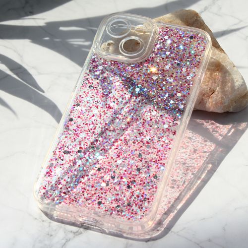 Futrola - maska Glitter za iPhone 14 6.1 ljubicasta.