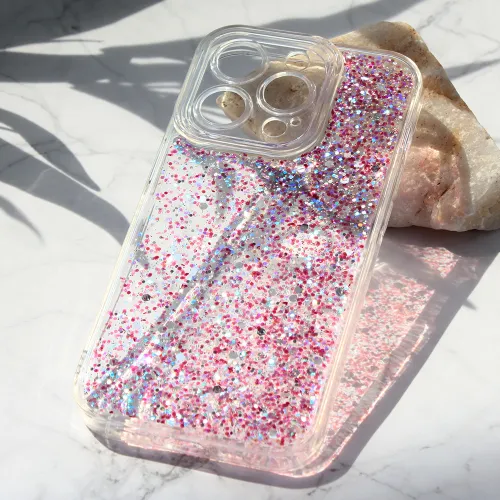 Futrola - maska Glitter za iPhone 14 Pro 6.1 ljubicasta.