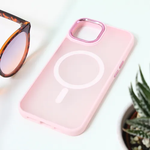 Futrola - maska Magsafe colorful za iPhone 14 6.1 roze.