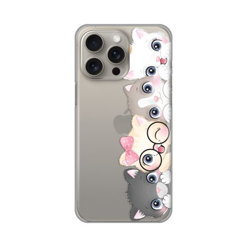 Silikonska futrola - maska print Skin za iPhone 15 Pro Max 6.7 Cats.