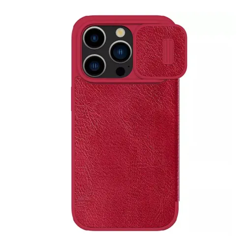 Futrola - maska Nillkin Qin Pro za iPhone 15 Pro 6.1 crvena.