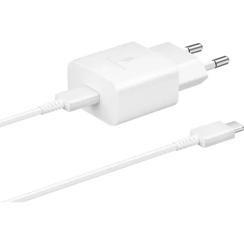 Samsung kucni punjac 15W Type C sa kablom beli (EP-T1510-XWE).