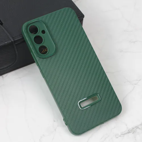 Futrola - maska Carbon Stripe za Samsung A346 Galaxy A34 5G 5G zelena.