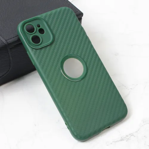 Futrola - maska Carbon Stripe za iPhone 11 6.1 zelena.