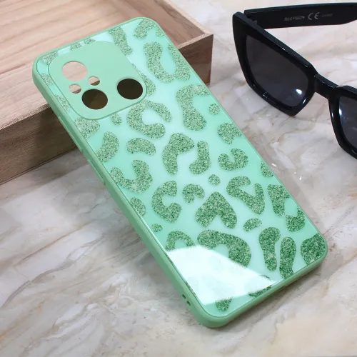 Futrola - maska Shiny glass za Xiaomi Redmi 12C svetlo zelena.