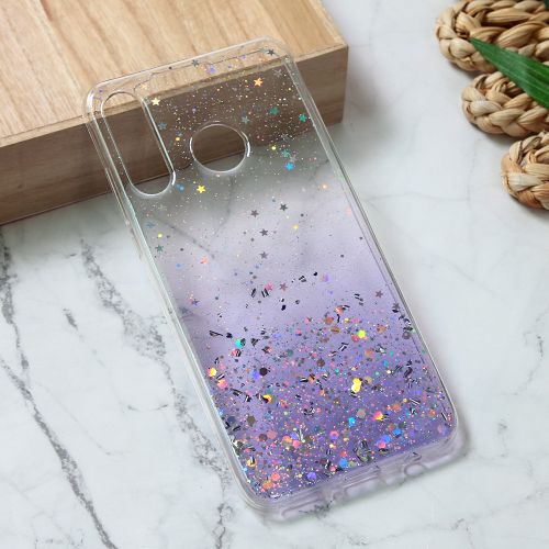 Silikonska futrola - maska Glitter za Huawei P30 Lite ljubicasta.