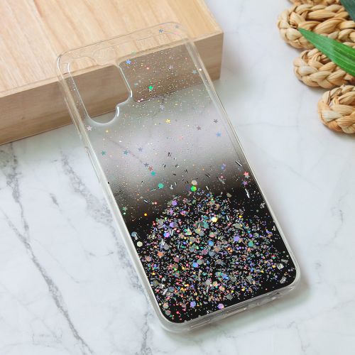 Silikonska futrola - maska Glitter za Samsung A135 Galaxy A13 4G crna.