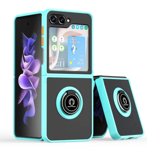 Futrola - maska Frosted Shockproof za Samsung F741B Galaxy Z Flip 6 5G svetlo plava.