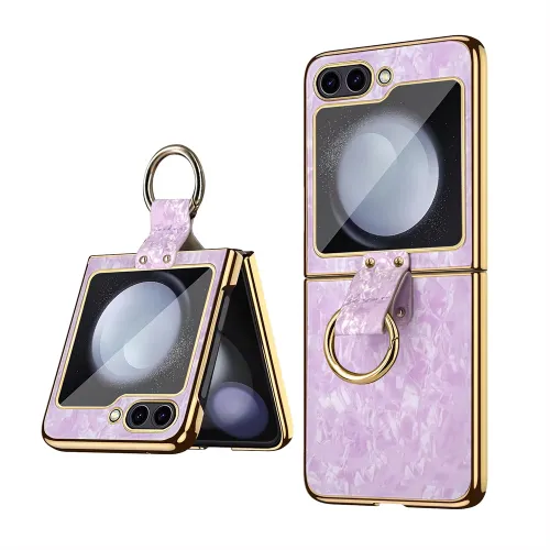 Futrola - maska Luxurious Shell Pattern za Samsung F741B Galaxy Z Flip 6 5G roze.