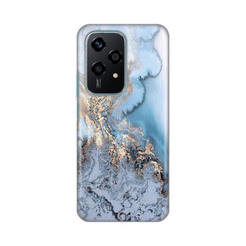 Silikonska futrola - maska print za Huawei Honor 200 Lite Blue Gold Marble.