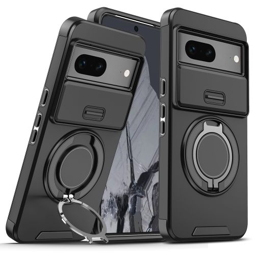 Futrola - maska CamShield Ring stand za Google Pixel 7 crna.