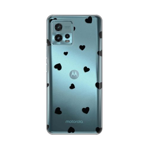 Silikonska futrola - maska print Skin za Motorola Moto G72 Hearts.