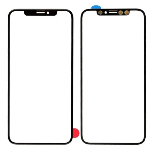 Staklo touchscreen-a + OCA za iPhone X Crno (Crown Quality).
