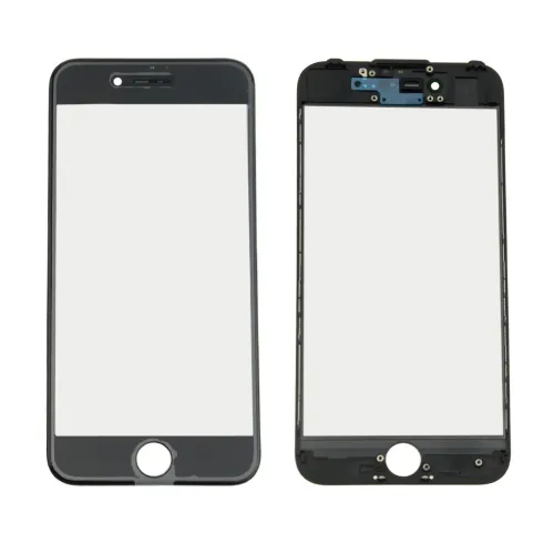 Staklo touchscreen-a + frame + OCA za iPhone 7 Crno.