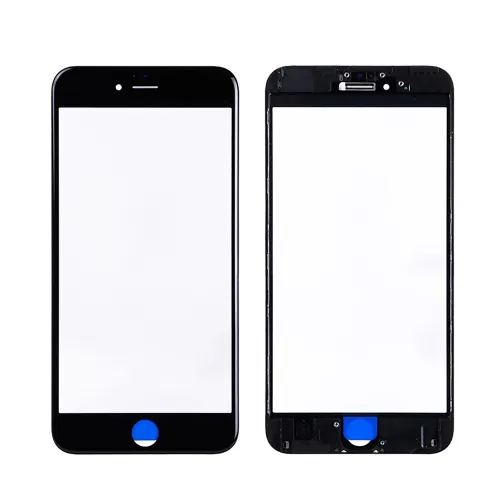 Staklo touchscreen-a + frame + OCA iPhone 6S Plus Crno (Crown Quality).