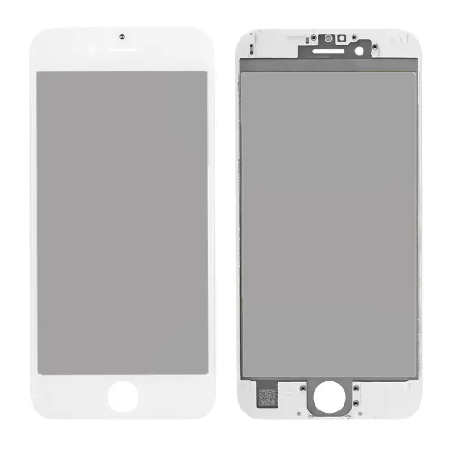 Staklo touchscreen-a+frame+OCA+polarizator za iPhone 6S 4,7 belo OCM.