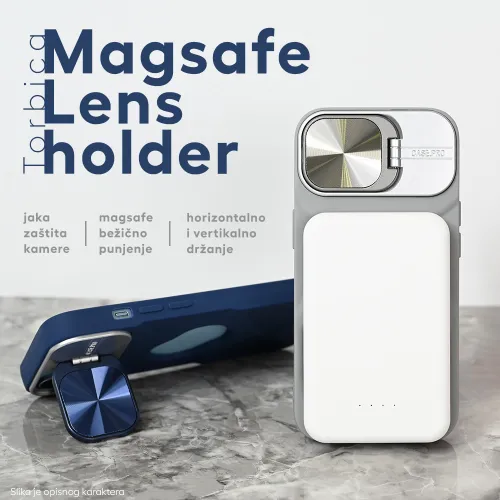 Futrola - maska Magsafe Lens holder za iPhone 14 Pro 6.1 zelena.
