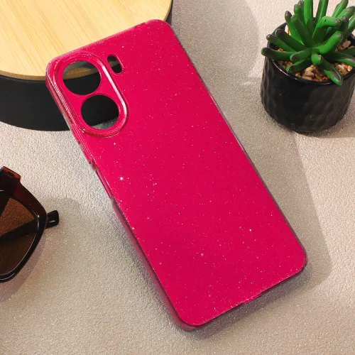 Futrola - maska Sparkle Dust za Xiaomi Redmi 13C bordo.