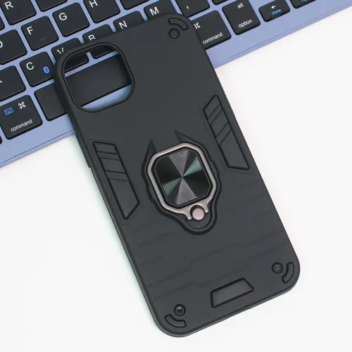 Futrola - maska Cube Ring za iPhone 15 Plus 6.7 crna.