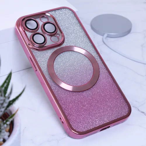 Futrola - maska Shine Magsafe za iPhone 14 Pro 6.1 roza.