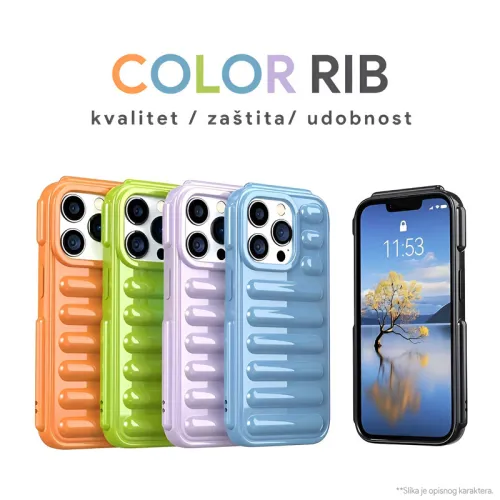 Futrola - maska Color Rib za Samsung S926B Galaxy S24 Plus plava.