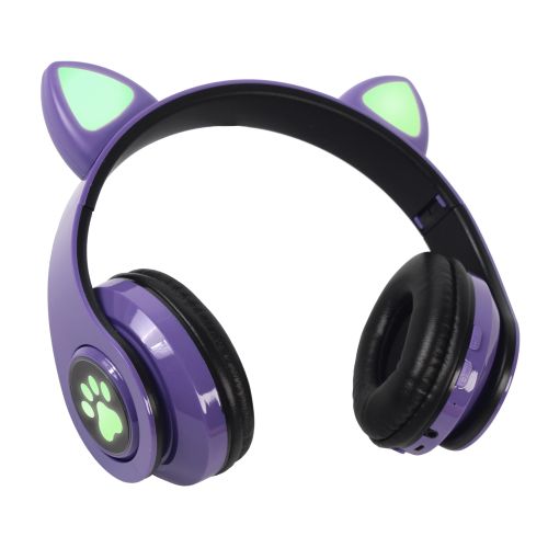 Bluetooth slusalice Cat Ear ljubicaste.