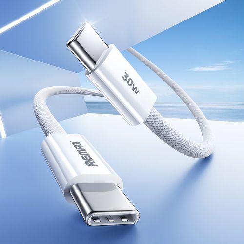 USB Data kabl Remax Chelectricy Series 30W PD Fast Charging RC-C010 Type C na Type C beli.