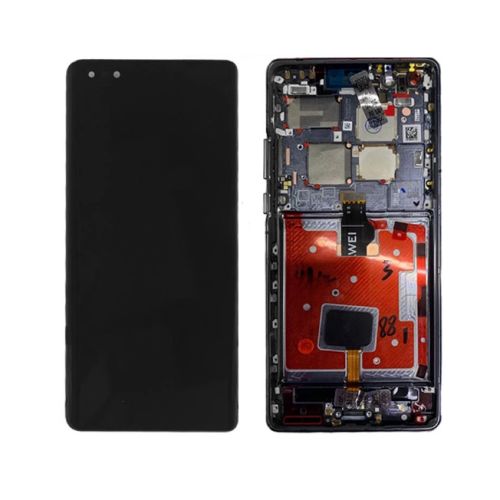 LCD ekran / displej za Huawei Mate 40 Pro + touchscreen + frame Crni OEM.