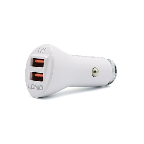 Auto punjac LDNIO C511Q 2xUSB 5V/3A FAST QC 3.0 za iPhone lightning beli (MS).