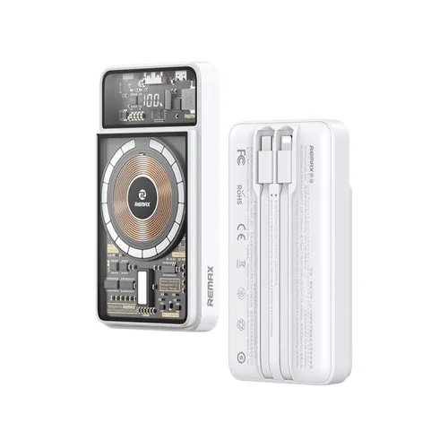 Power Bank prenosiva baterija Remax Phantom Series RPP-580 PD 20W+QC 22.5W 10000mAh beli.