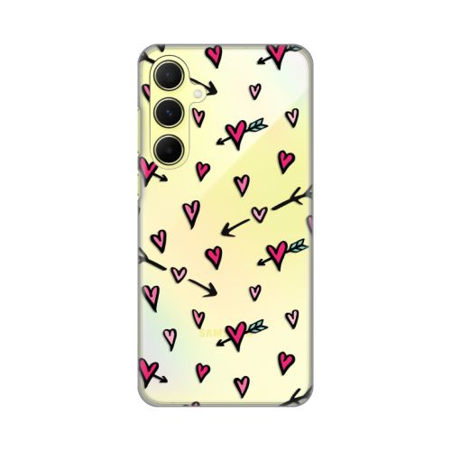 Silikonska futrola - maska print Skin za Samsung A556 Galaxy A55 5G Heart Pattern.