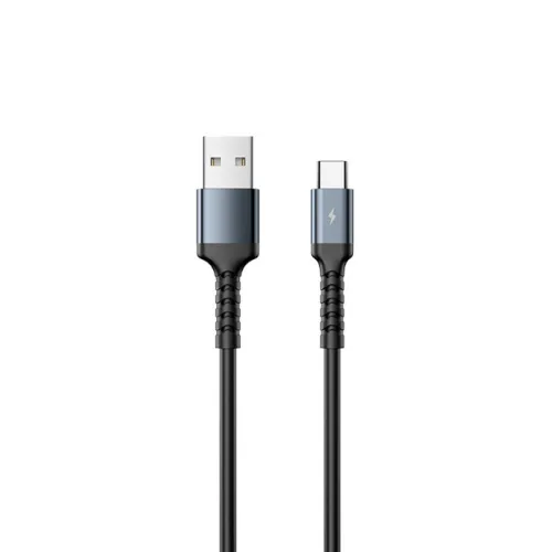 USB Data kabl Remax Kayla II RC-C008 2.4 A Elastic TPE Aluminum Type C crni.