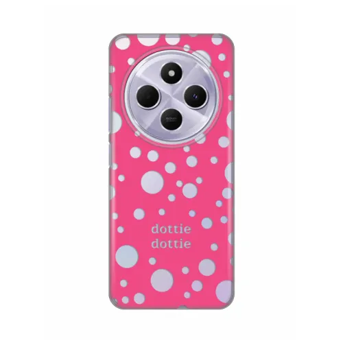 Silikonska futrola - maska print Skin za Xiaomi Redmi 14C Dottie Dottie Pink.