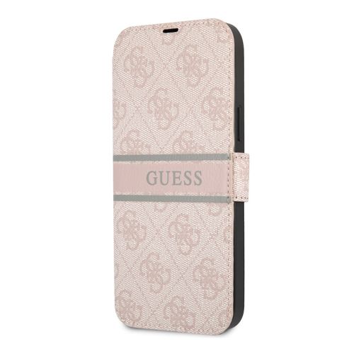 Futrola - maska Guess Stripe Bk Pu za iPhone 13 Pro 6.1 roze (GUBKP13L4GDPI).