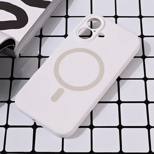 Futrola - maska Magsafe Pure color za iPhone 16 6.1 bela.