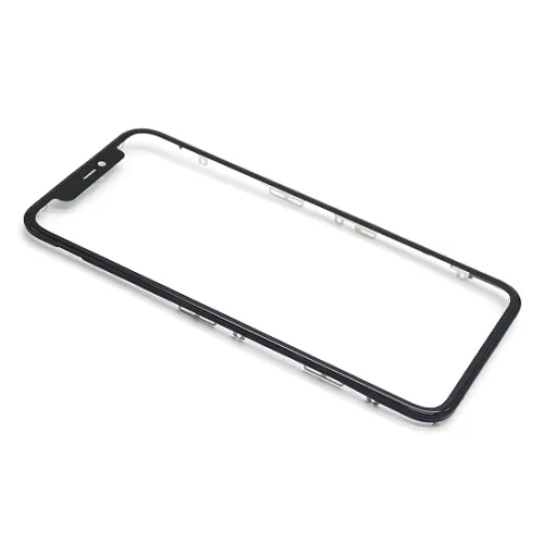 Staklo touchscreen-a za iPhone 11 + frame + OCA stiker black (MS).
