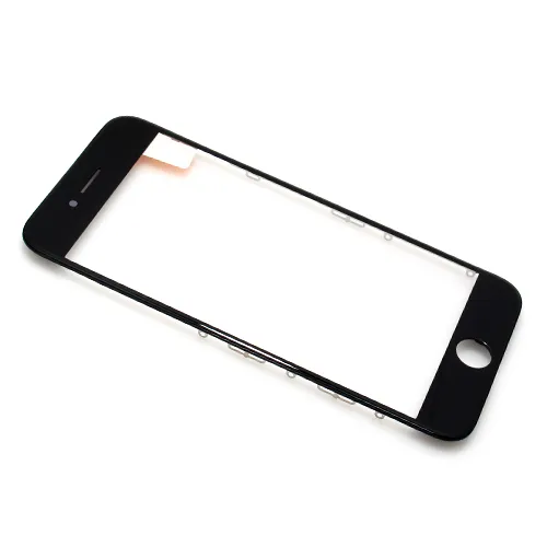 Staklo touchscreen-a za iPhone 8/Iphone SE 2020 sa frejmom + oca black (MS).