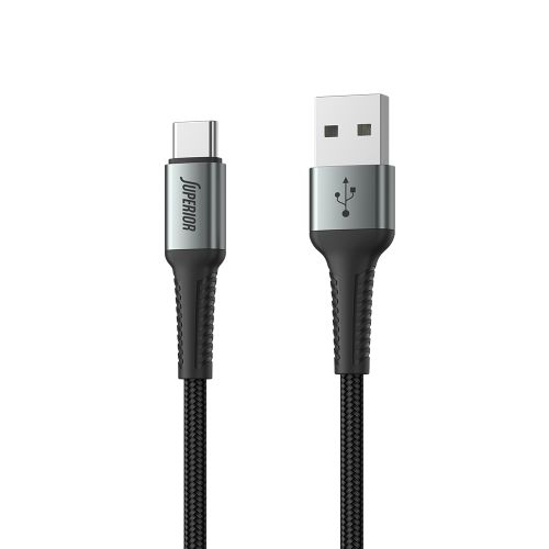 USB data kabl Superior SU-K104 Fast 27W 3A USB A na Type C 1m crni (MS).