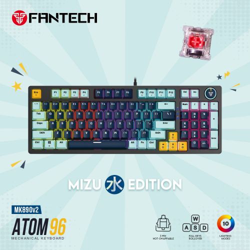 Tastatura Mehanicka Gaming Fantech MK890 RGB Atom 96 Navy (Red switch).