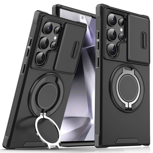 Futrola - maska CamShield Ring stand za Samsung S928B Galaxy S24 Ultra crna.