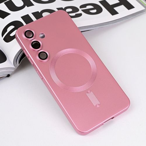 Futrola - maska Magsafe Chrome za Samsung S921B Galaxy S24 roze.