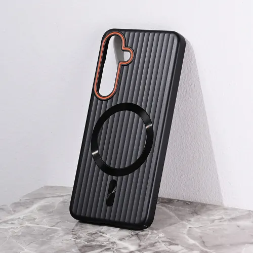 Futrola - maska Magsafe Stripe za Samsung S921B Galaxy S24 crna.