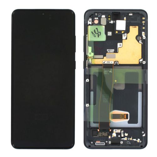 LCD ekran / displej za Samsung G988/Galaxy S20 Ultra + touchscreen + frame Black (no front cam) Service Pack Original/GH82-26032A.