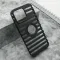 Futrola - maska LINES LOGO CUT za iPhone 15 Pro Max (6.7) crna (MS).