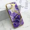 Futrola - maska MARBLE za iPhone 15 Plus (6.7) ljubicasta (MS).