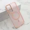 Futrola - maska SILKY MAGSAFE II za Samsung A556 Galaxy A55 5G roze (MS).